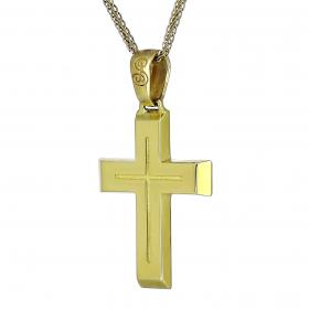 Σταυρός Ανδρικός Κλασικός Χρυσός Κ14 SKU-22514