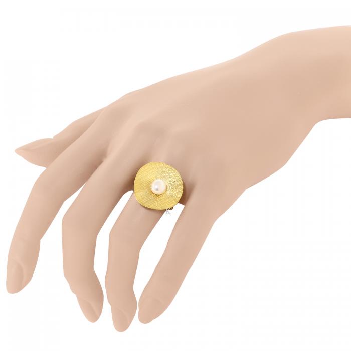 Δαχτυλίδι Χρυσός Κ14 με Μαργαριτάρι