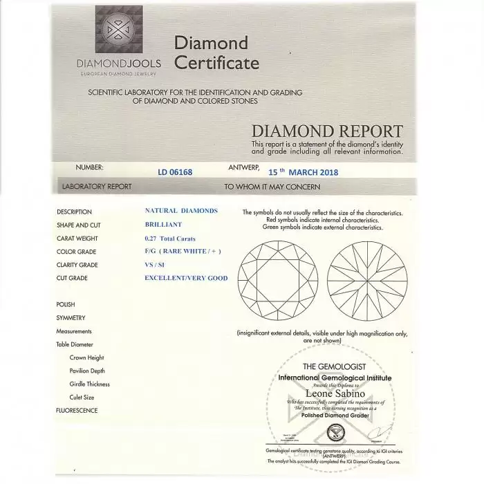 SKU-23529 / Μονόπετρο Δαχτυλίδι Diamond Jools Λευκόχρυσος Κ18 με Διαμάντια