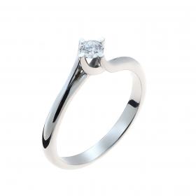 Μονόπετρο Diamond Jools Λευκόχρυσος Κ18 με Διαμάντια SKU-23523