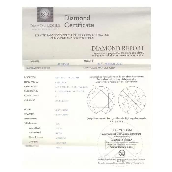SKU-23452 / Μονόπετρο DiamondJools Λευκόχρυσος Κ18 με Διαμάντια