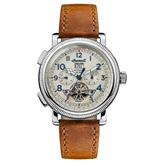 SKU-24778 / INGERSOLL Bloch Automatic Brown Leather Strap