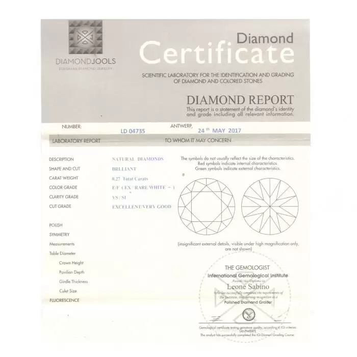 SKU-24675 / Κολιέ DiamondJools Λευκόχρυσος Κ18 με Διαμάντια
 