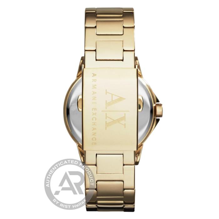 SKU-25470 / ARMANI EXCHANGE Banks Crystals Gold Stainless Steel Bracelet