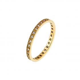 Δαχτυλίδι Ολόβερο Χρυσός Κ14 με Ζιργκόν
