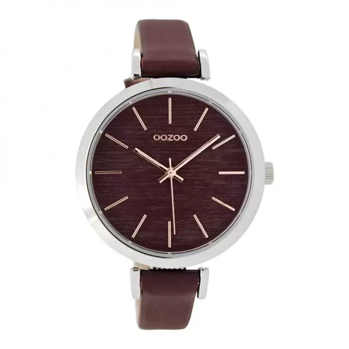 SKU-26730 / OOZOO Timepieces Bordeaux Leather Strap