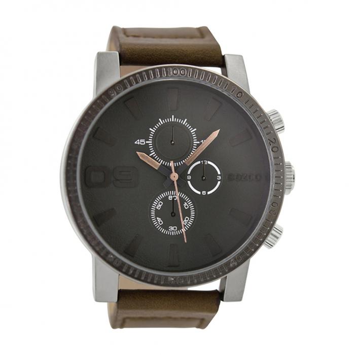 SKU-26722 / OOZOO Timepieces XXL Brown Leather Strap