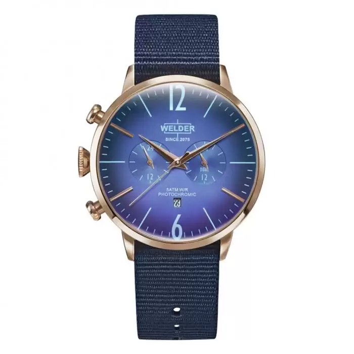 WELDER Moody Dual Time Blue Fabric Strap