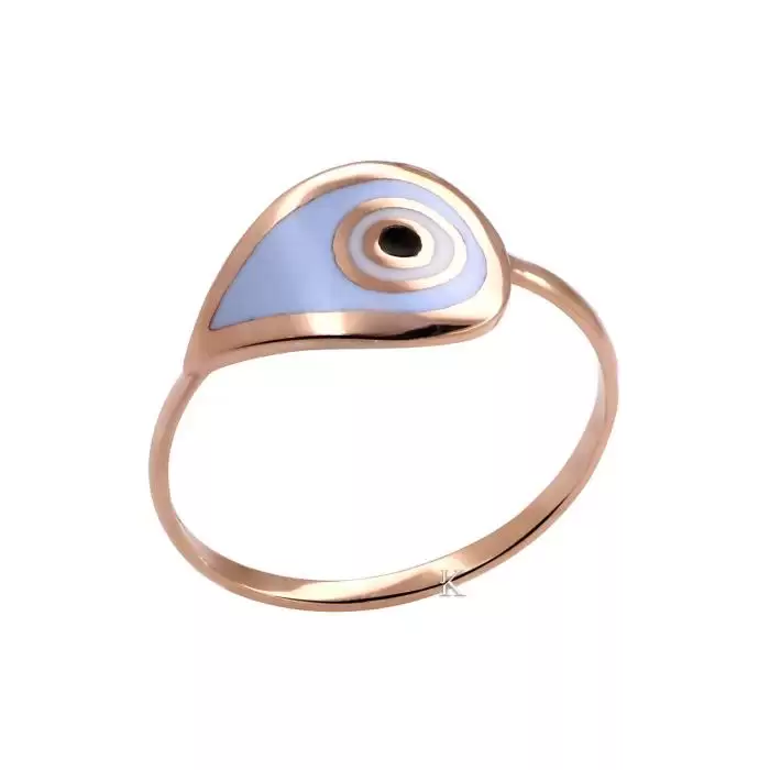 SKU-27823 / Δαχτυλίδι Ροζ Χρυσός Κ14 με Σμάλτο
