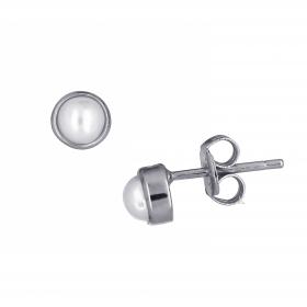 Σκουλαρίκια Καρφωτά Ασήμι 925° με Μαργαριτάρια SKU-27095