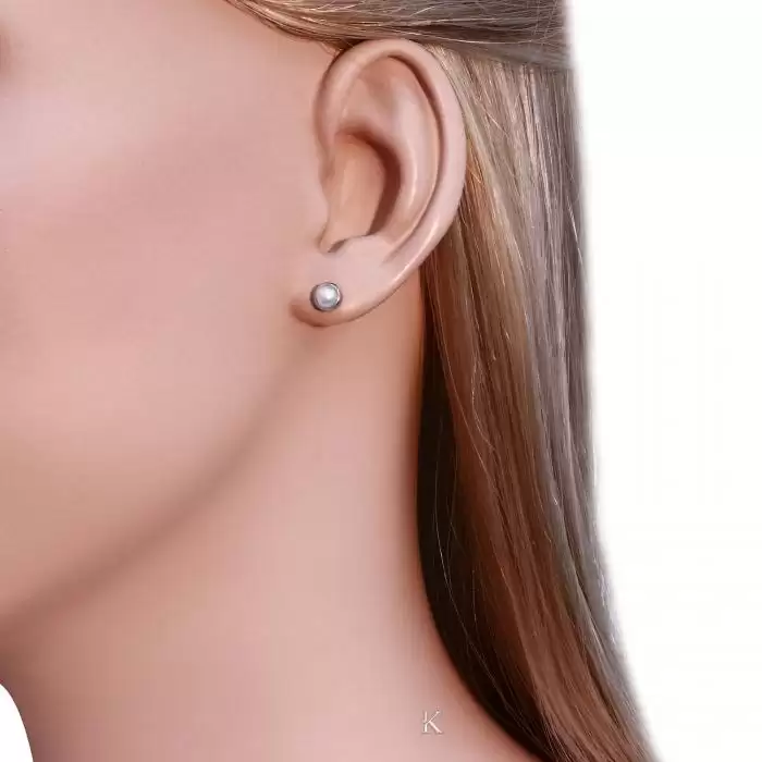 Σκουλαρίκια Καρφωτά Ασήμι 925° με Μαργαριτάρια SKU-27095