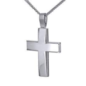 Σταυρός Ανδρικός Λευκόχρυσος Κ14 SKU-27585