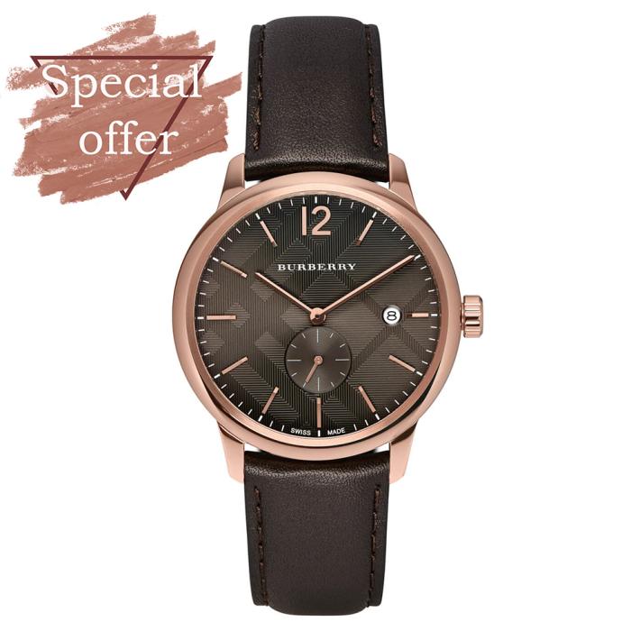 SKU-28789 / BURBERRY The Classic Round Brown Leather Strap