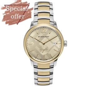 BURBERRY The Classic Round Two Tone Stainless Steel Bracelet