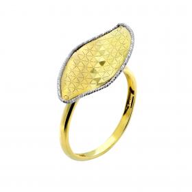 Δαχτυλίδι Χρυσός & Λευκόχρυσος Κ14 
  