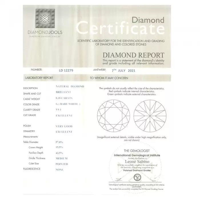 SKU-28138 / Μονόπετρο Δαχτυλίδι DiamondJools Λευκόχρυσος Κ18 με Διαμάντι
 