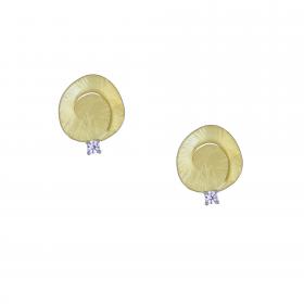 Σκουλαρίκια Χρυσός Κ14 με Ζιργκόν