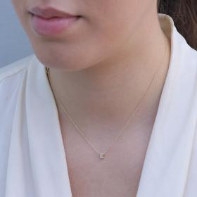 Κολιέ Μονόγραμμα ''Ε'' Χρυσός Κ14 SKU-29359