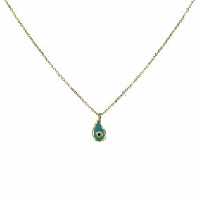 Κολιέ Ματάκι Χρυσός Κ14 με Σμάλτο SKU-29840