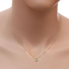 Κολιέ Ματάκι Χρυσός Κ14 με Σμάλτο SKU-29842