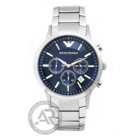 Ανδρικό Ρολόι EMPORIO ARΜΑΝΙ Renato με Μπλέ Καντράν SKU-30334