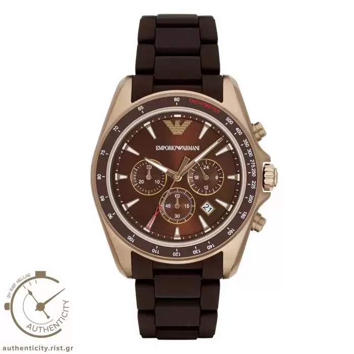 Ρολόι Ανδρικό EMPORIO ARΜΑΝΙ με Καφέ Λουράκι | AR6099 SKU-30261