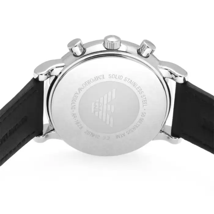 SKU-30295 / EMPORIO ARMANI Chronograph Black Leather Strap