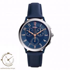 FOSSIL Abilene Chronograph Blue Leather Strap SKU-30549