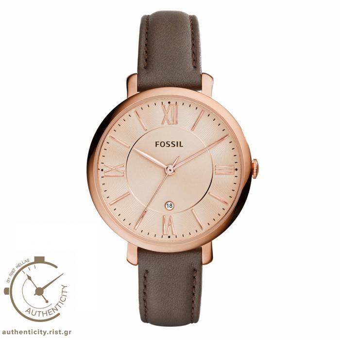 Fossil jacqueline 2024 watch leather