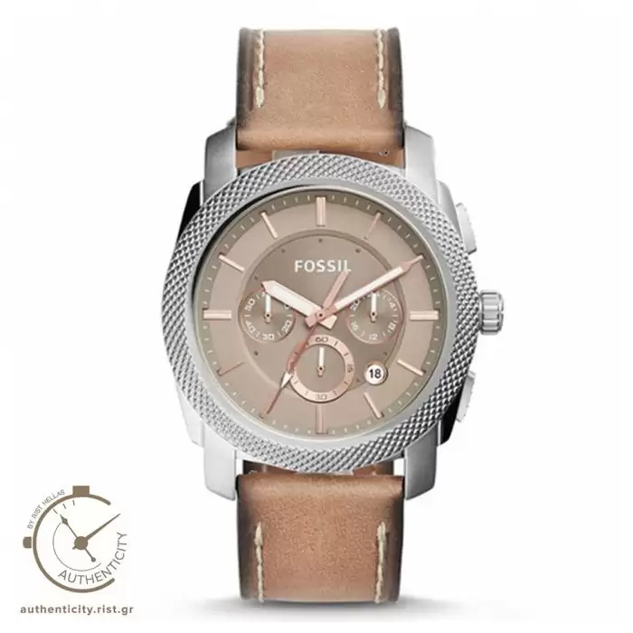 SKU-30542 / FOSSIL Machine Chronograph Brown Leather Strap