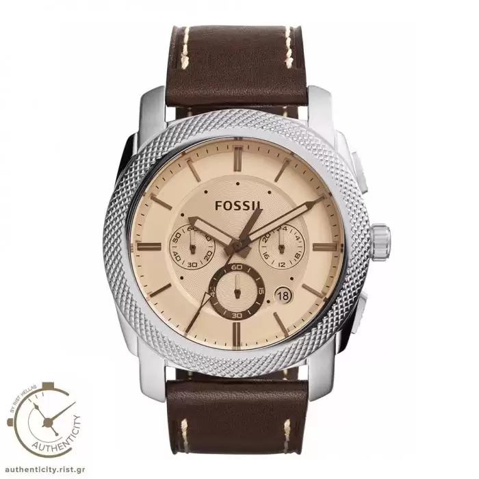 SKU-30543 / FOSSIL Machine Chronograph Brown Leather Strap