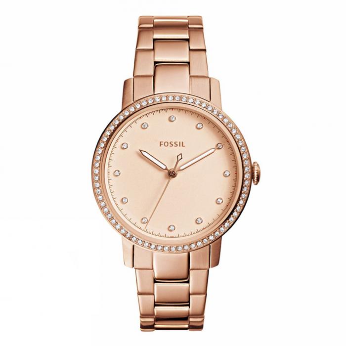 FOSSIL Neely Crystals Rose Gold Stainless Steel Bracelet