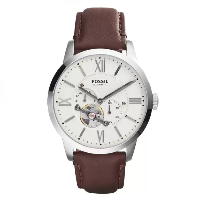 SKU-30723 / FOSSIL Townsman Αutomatic Brown Leather Strap