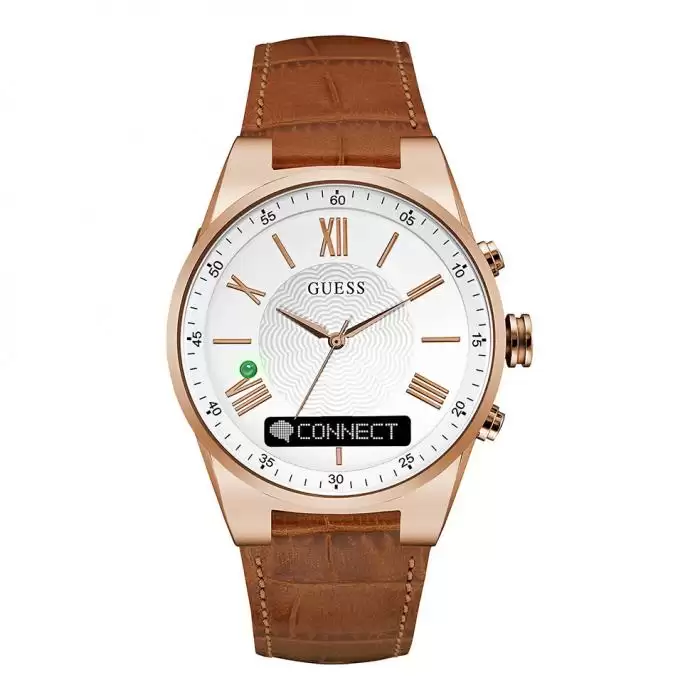 SKU-31357 / GUESS CONNECT Bluetooth Smartwatch Brown Leather Strap