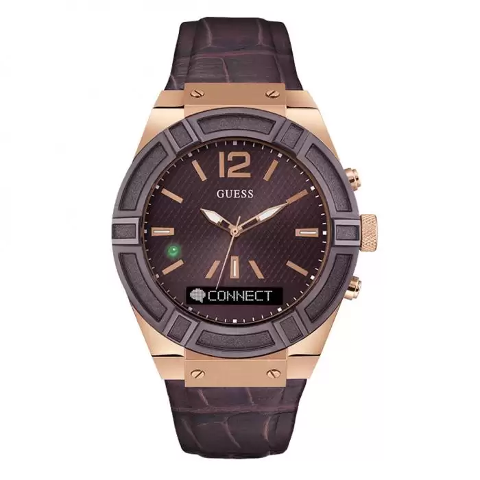 SKU-31406 / GUESS CONNECT Bluetooth Smartwatch Brown Leather Strap