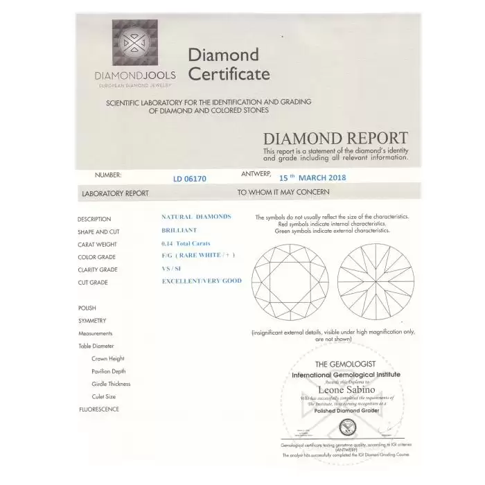 SKU-31379 / Μονόπετρο DiamondJools Λευκόχρυσος Κ18 με Διαμάντια