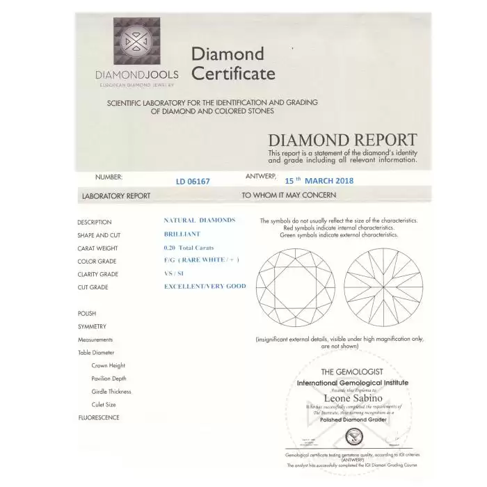 SKU-31378 / Σκουλαρίκια DiamondJools Λευκόχρυσος Κ18 με Διαμάντια 
