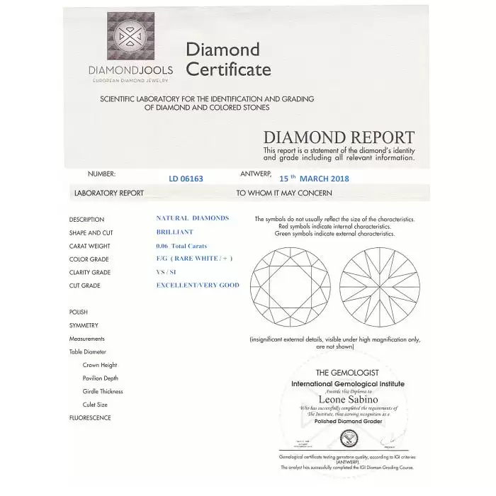 SKU-31376 / Σταυρός DiamondJools Χρυσός Κ18 με Διαμάντια