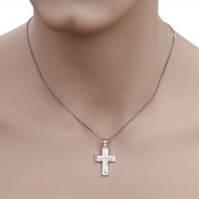 Σταυρός Ανδρικός Μοντέρνος Λευκόχρυσος Κ14 SKU-31853