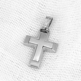 Σταυρός Κλασικός Ανδρικός Τριάντος Λευκόχρυσος Κ14 SKU-31620