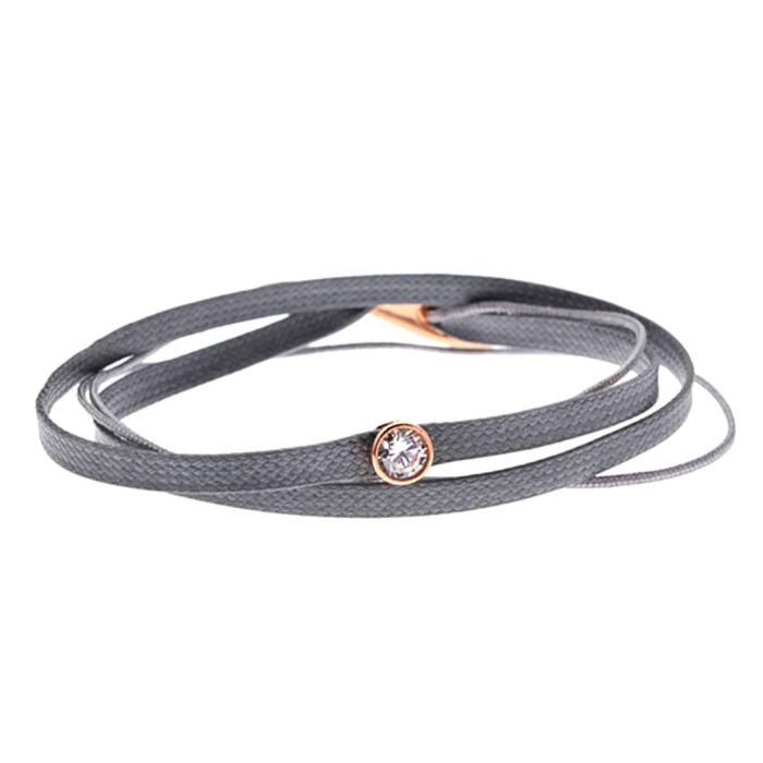 Βραχιόλι Κορδόνι Ασήμι 925° με Ζιργκόν SKU-32569