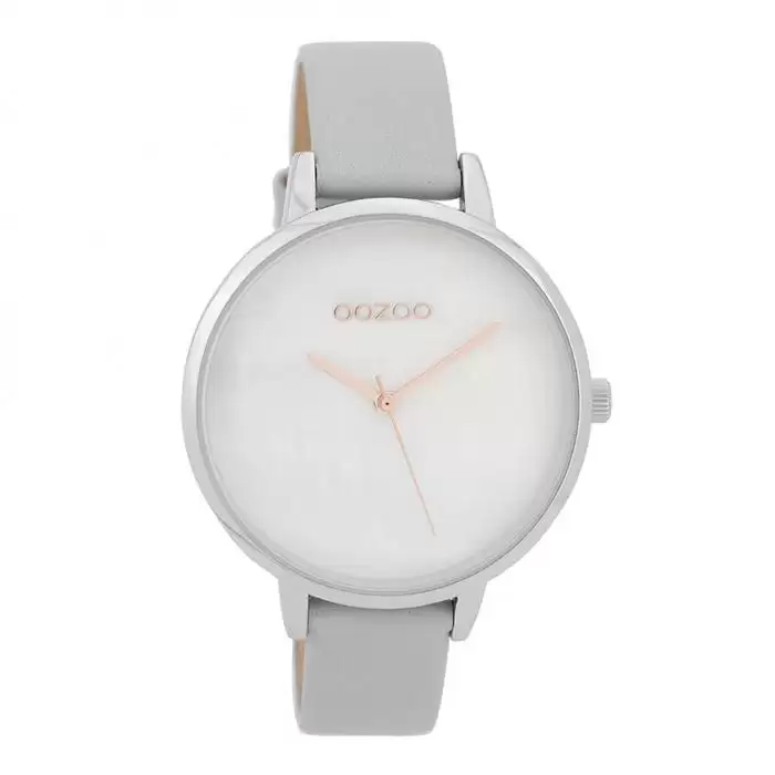 SKU-32297 / OOZOO Timepieces Grey Leather Strap