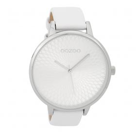 OOZOO Timepieces White Leather Strap