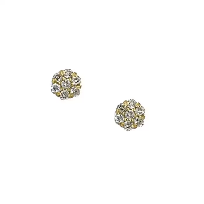 SKU-32383 / Σκουλαρίκια Χρυσός Κ18 με Διαμάντια