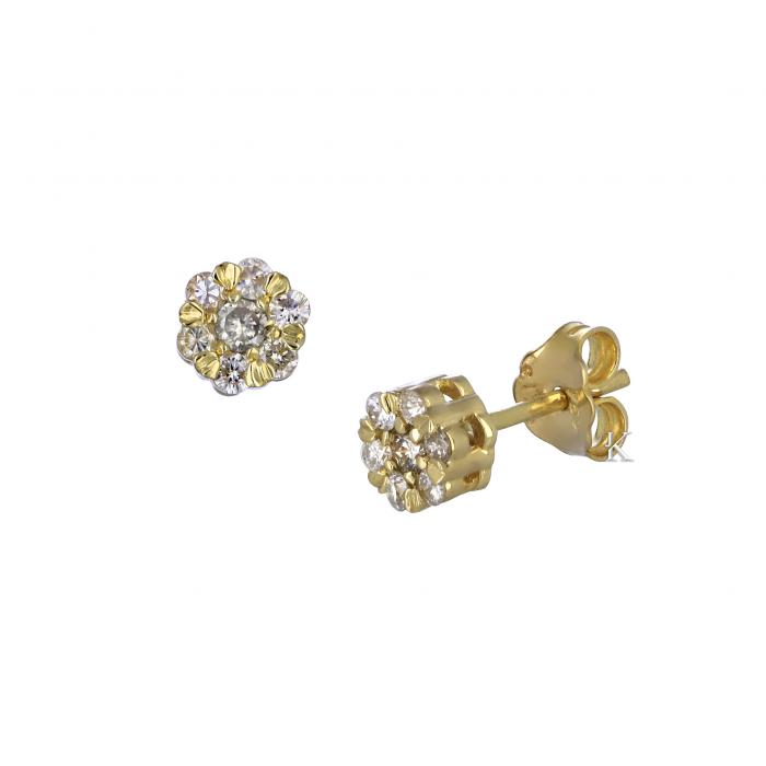 Σκουλαρίκια Χρυσός Κ18 με Διαμάντια