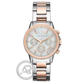 ARMANI EXCHANGE Crystals Chronograph Two Tone Stainless Steel Bracelet