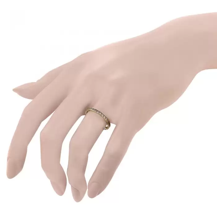 Δαχτυλίδι Ολόβερο Χρυσός Κ14 με Ζιργκόν