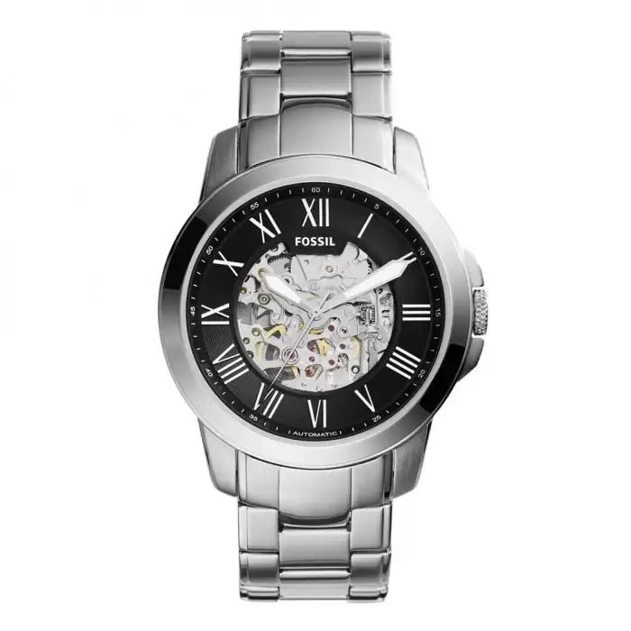 SKU-33087 / FOSSIL Grant Automatic Silver Stainless Steel Bracelet