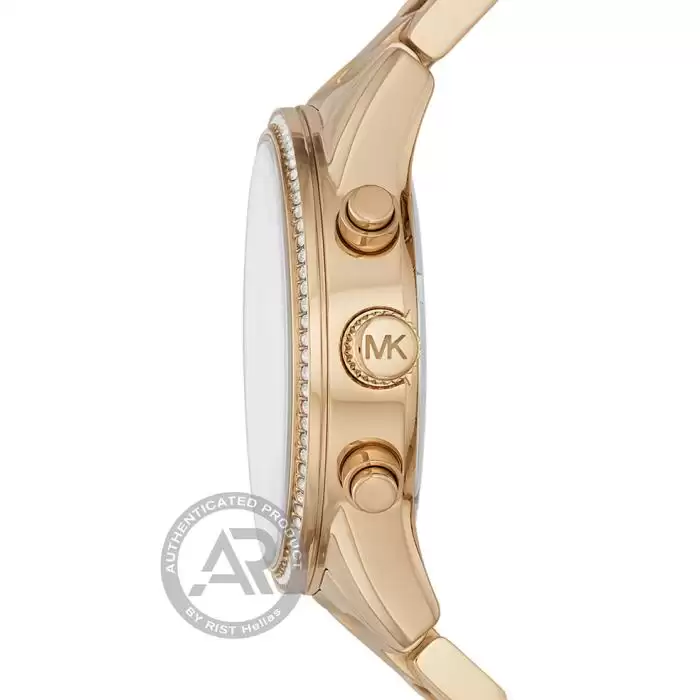 SKU-33840 / MICHAEL KORS Ritz Chronograph Crystals Gold Stainless Steel Bracelet