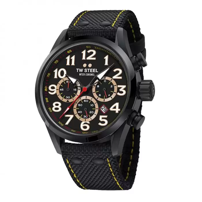 Ρολόι Ανδρικό TW STEEL WTCR Coronel Special Edition με Μαύρο Λουράκι | TW978 SKU-33936